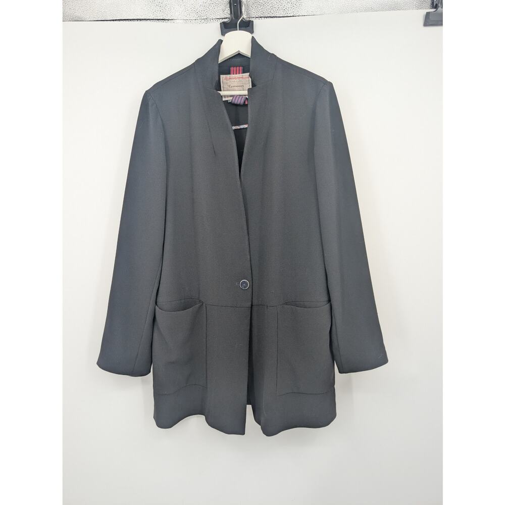Anthropologie Cartonnier Blazer Jacket One Button Women's L Office Career **